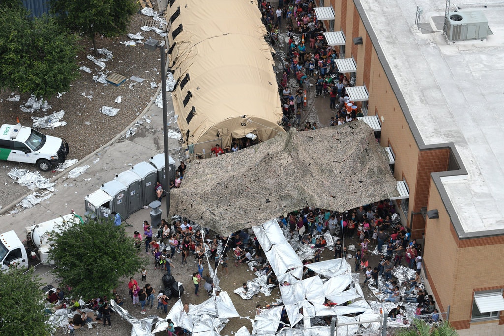 Migrants were held in a makeshift encampment at the Border Patrol station in McAllen, Tex Loren Elliott/Reuters By The New York Times May 16, 2019